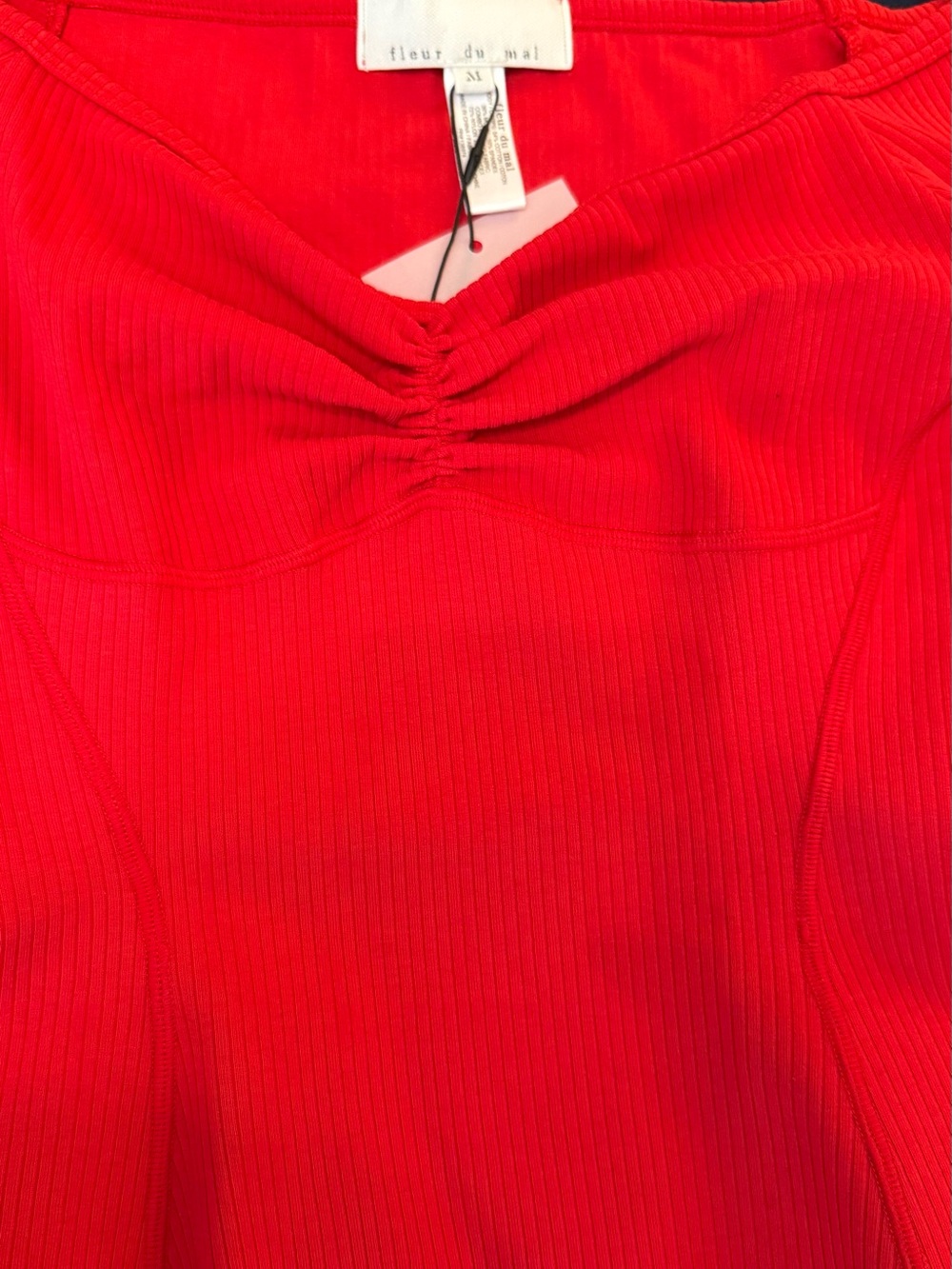 Fleur du Mal OFF SHOULDER HOURGLASS RIB MIDI DRESS NWT - Picture 11 of 16